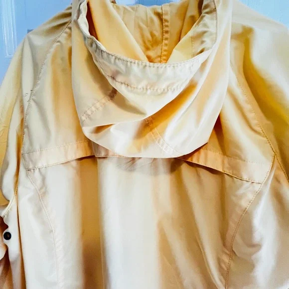 Eddie Bauer Yellow Sport Hooded Lightweight Zip Up Rain Jacket XL GorpCore - Picture 9 of 10